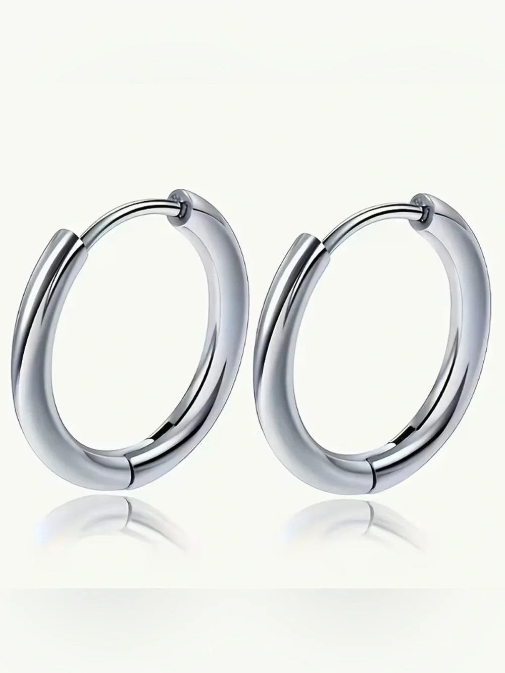 NWT Stainless Steel Huggie Hoop Earrings - 5 pair Multi Size
